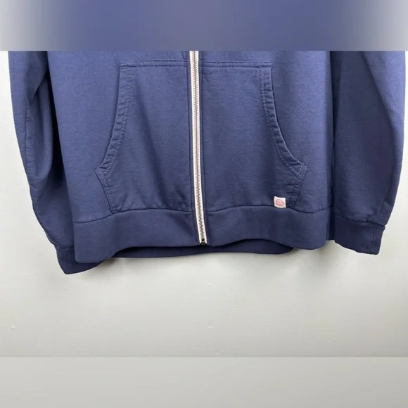 Marine Layer Hoodie Mens XL Blue Full Zip Sweatshirt TENCEL Modal Blend Pockets - Picture 4 of 10
